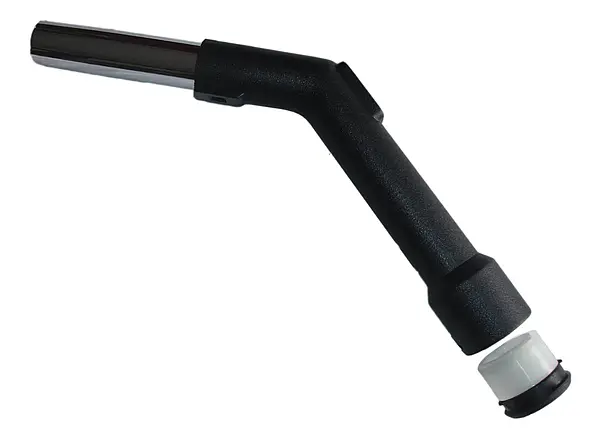 (image for) 32 mm Bent End Piece - Plastic With Chrome Tip